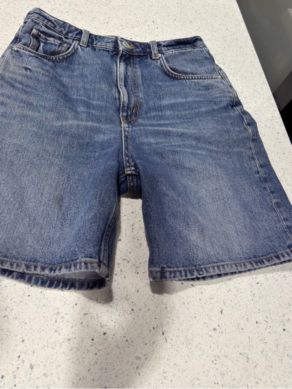 Weekday Light Blue Denim Shorts
